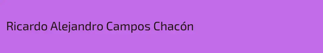 Ricardo Alejandro Campos Chacón